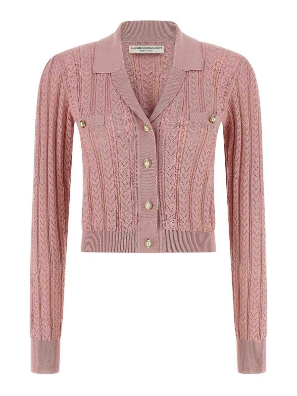 ALESSANDRA RICH: Cardigans - Cardigan - Nude