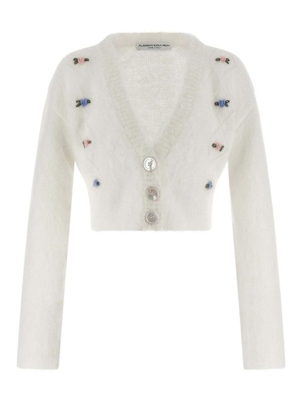 ALESSANDRA RICH: Cardigans - Cardigan - Weiß