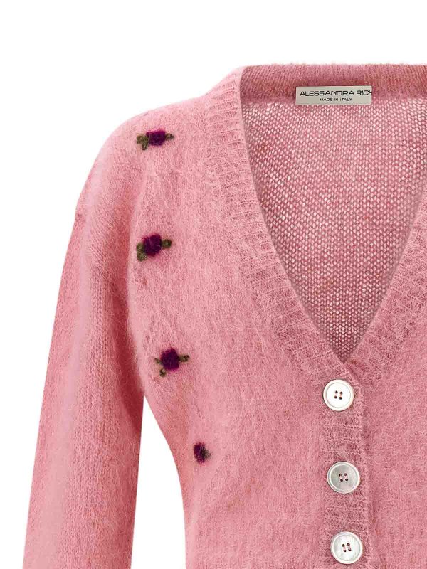 The Best Shops ALESSANDRA RICH: cardigans - Carded Mohair Cardigan