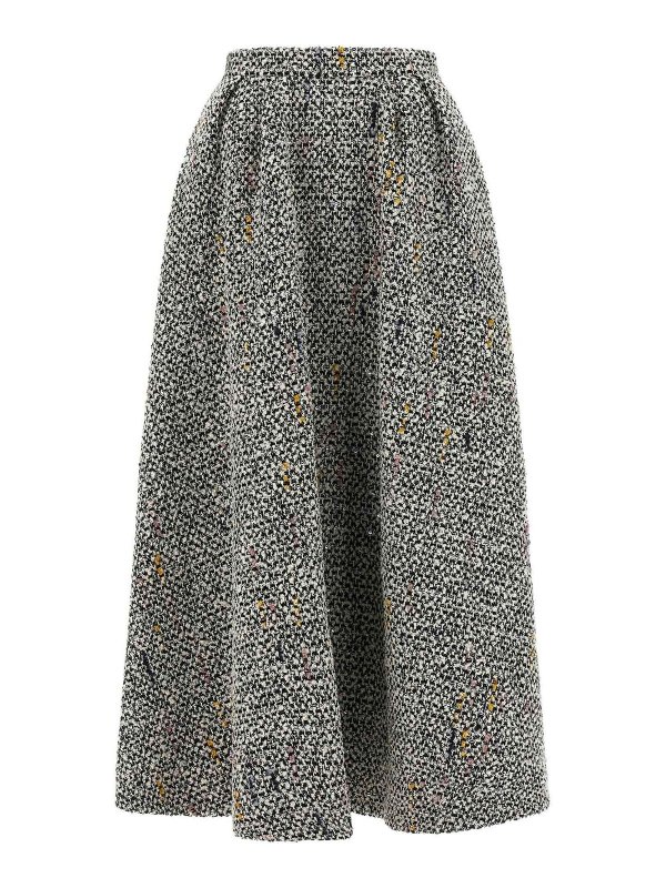 ALESSANDRA RICH: Knee length skirts & Midi - Tweed Skirt