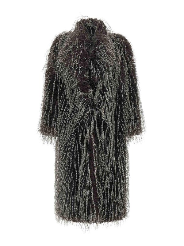 B&B COUTURE: Fur & Shearling Coats - Eco Fur Long Hair