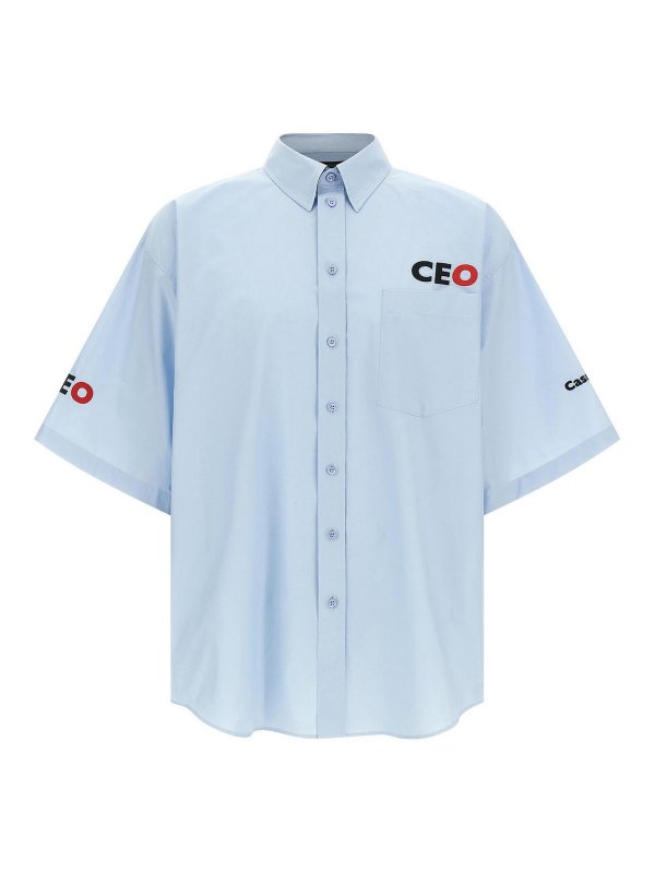 BALENCIAGA: Camisas - Camisa - Azul Claro