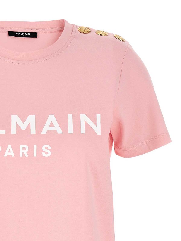 The Best Shops Balmain: Camisetas - Camiseta - Color Carne Y Neutral