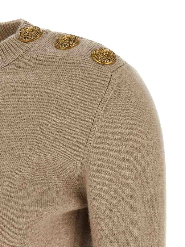 Eco-Cashmere Button Sweater shop online: Balmain