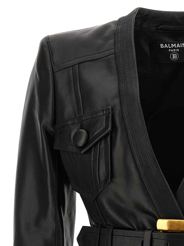 The Best Shops Balmain: leather jacket - Leather Jacket