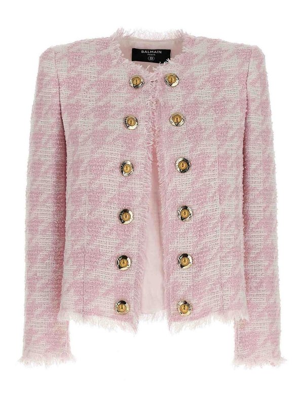 Balmain: ブレザー - ブレザー - ヌードカラー