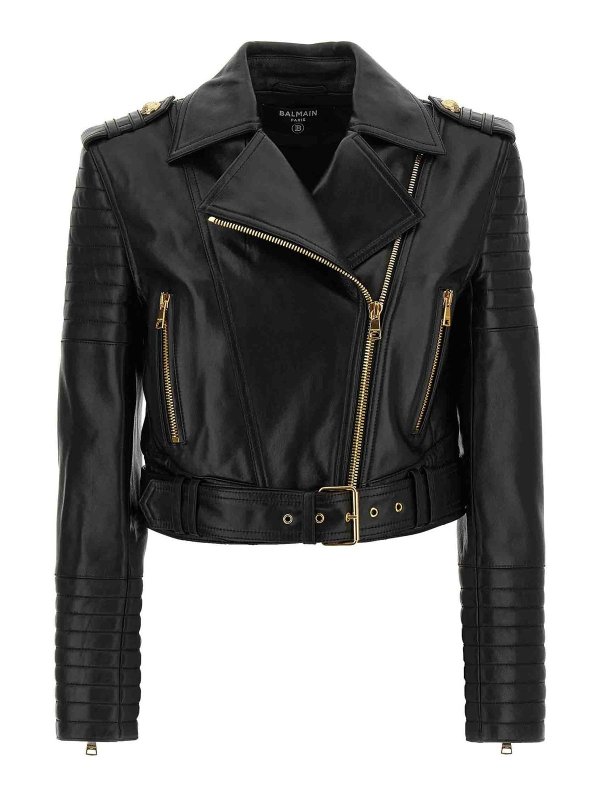 Balmain: leather jacket - Leather Jacket