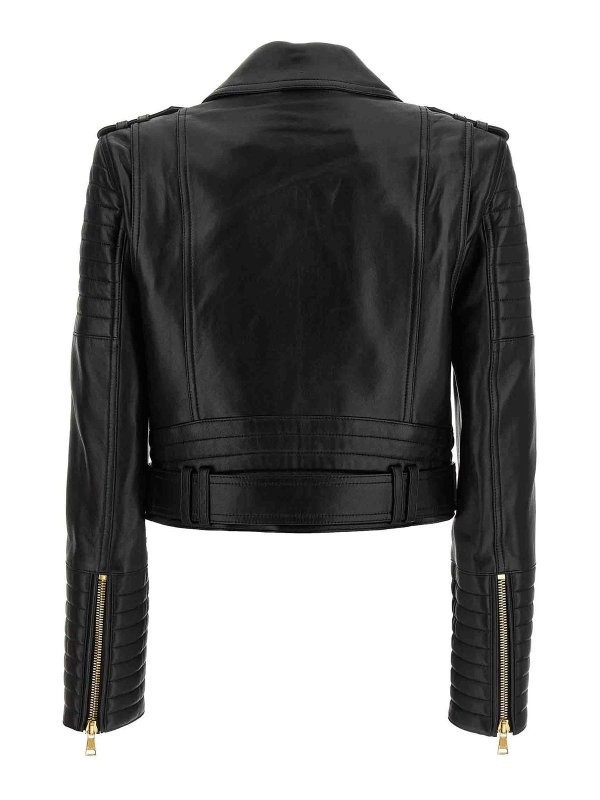Balmain: leather jacket online - Leather Jacket