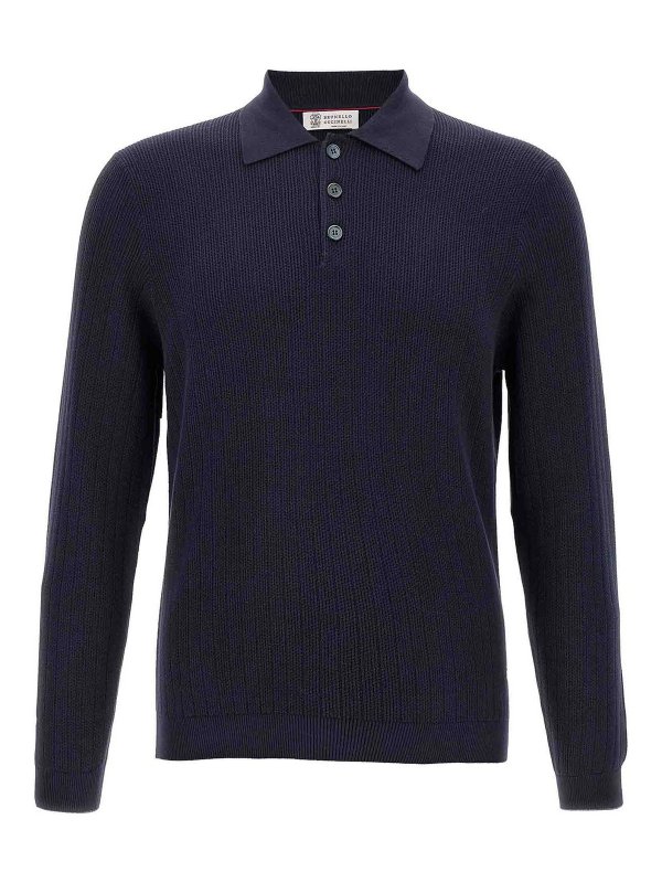 BRUNELLO CUCINELLI: Poloshirts - Poloshirt - Blau