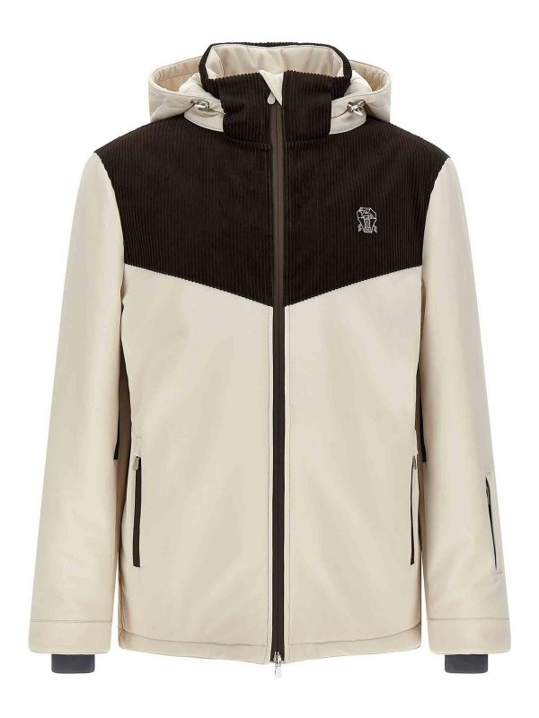 BRUNELLO CUCINELLI: casual jackets - Corduroy Insert Ski Jacket