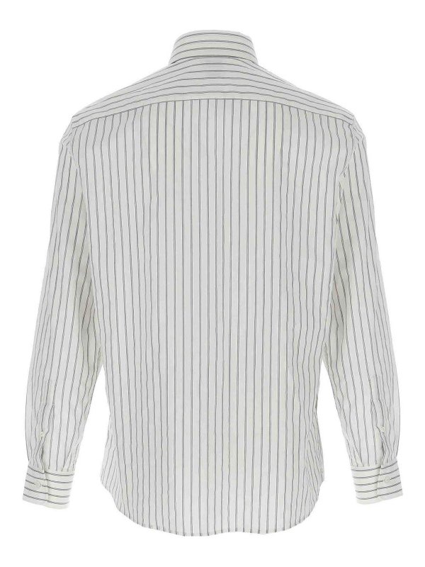 BRUNELLO CUCINELLI: shirts online - Striped Canvas Shirt