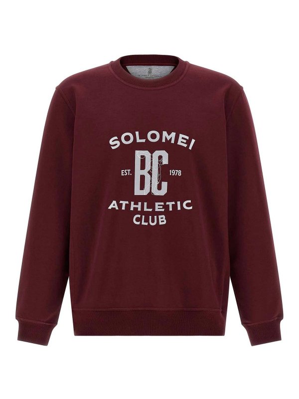 BRUNELLO CUCINELLI: スウェット＆セーター - スウェットシャツ/セーター - ダークレッド