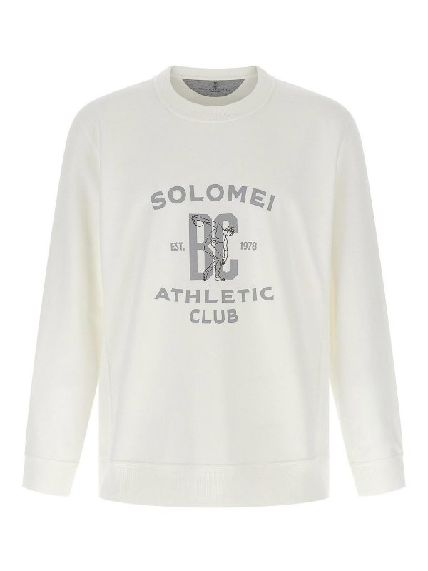 BRUNELLO CUCINELLI: Sweatshirts und Pullover - Sweatshirt - Weiß