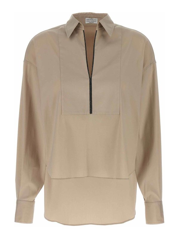 BRUNELLO CUCINELLI: Hemden - Hemd - Beige