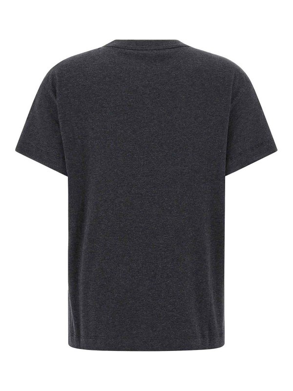 BRUNELLO CUCINELLI: t-shirts online - Dazzling Chalk Stripe Embroidery T-Shirt