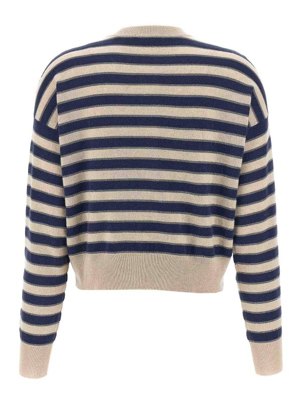 BRUNELLO CUCINELLI: cardigans online - Sparkling Stripes Cardigan