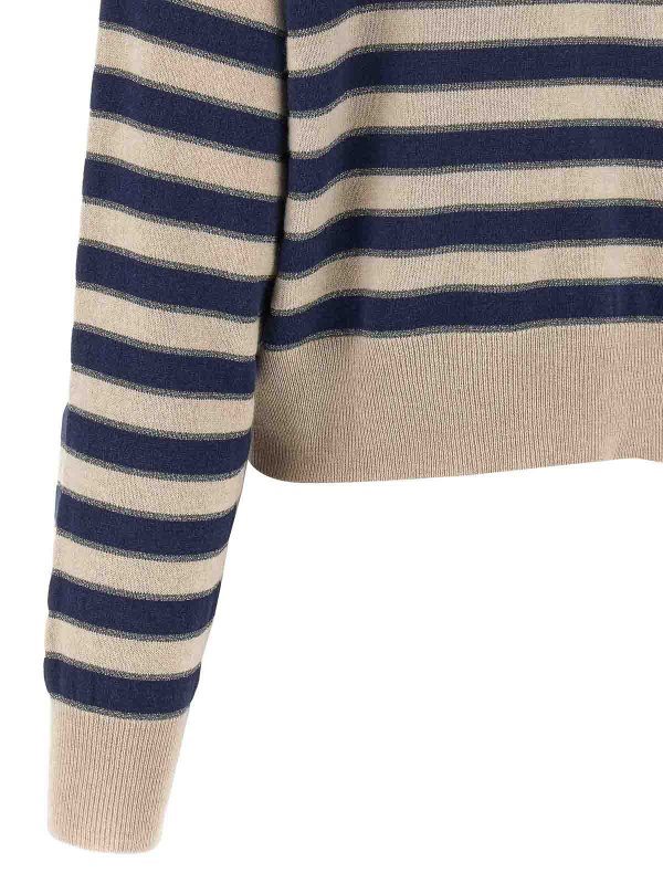 Sparkling Stripes Cardigan shop online: BRUNELLO CUCINELLI