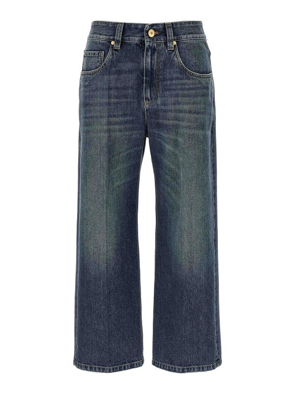 BRUNELLO CUCINELLI: ブーツカットジーンズ - ブーツカットジーンズ - ブルー
