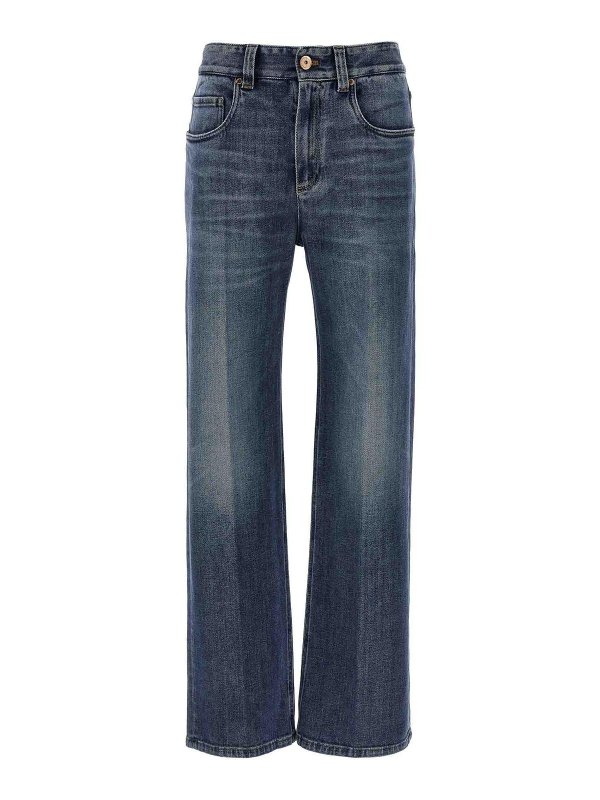 BRUNELLO CUCINELLI: ブーツカットジーンズ - ブーツカットジーンズ - ブルー