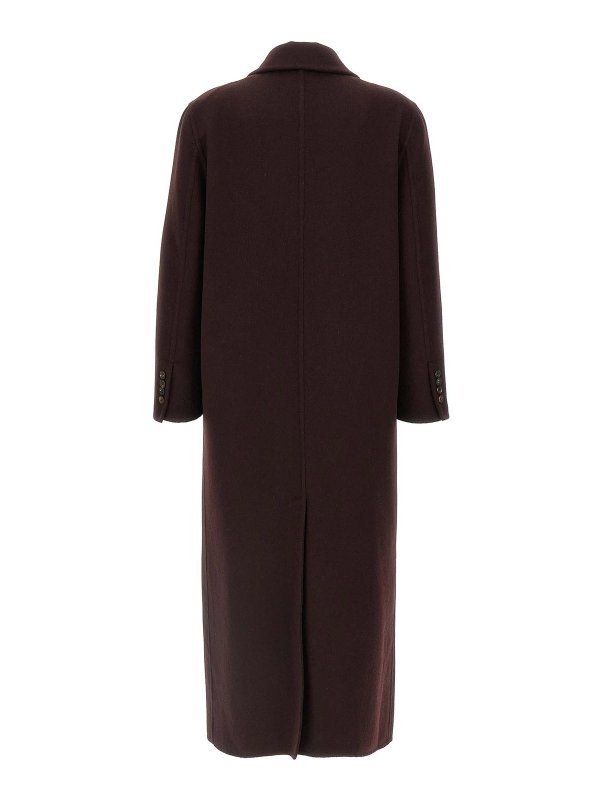 BRUNELLO CUCINELLI: Manteaux courts online - Manteau Court - Rouge Brun
