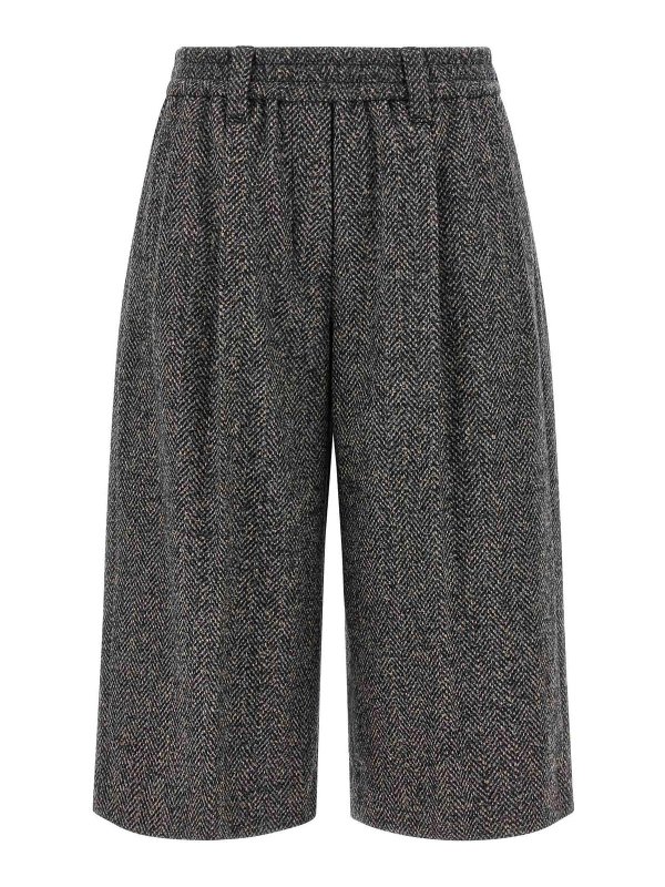 BRUNELLO CUCINELLI: Trousers Shorts - Wool Bermuda Shorts