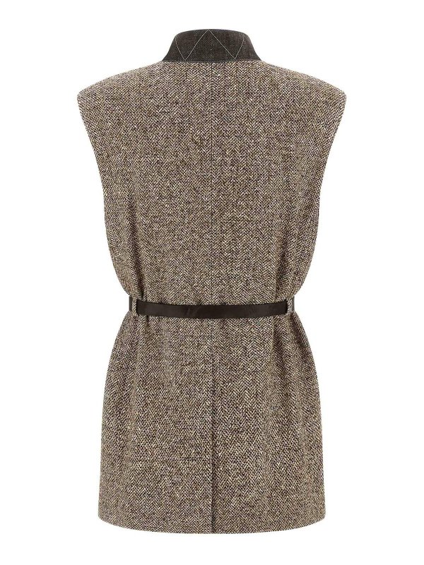 The Best Shops BRUNELLO CUCINELLI: vests - Buttoned Chevron Vest