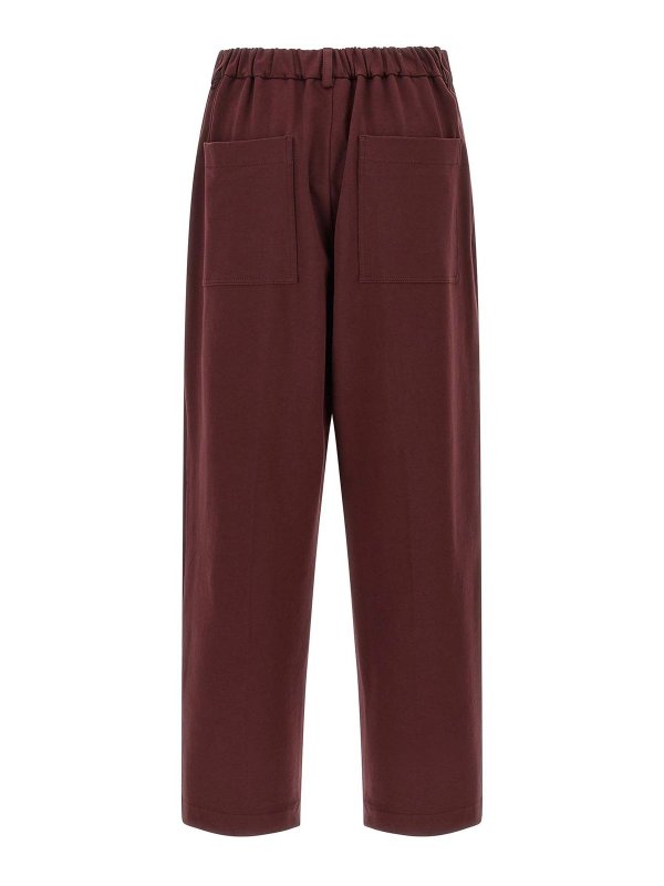 BRUNELLO CUCINELLI: Pantalones deportivos online - Pantalones Deportivos - Rojo Oscuro