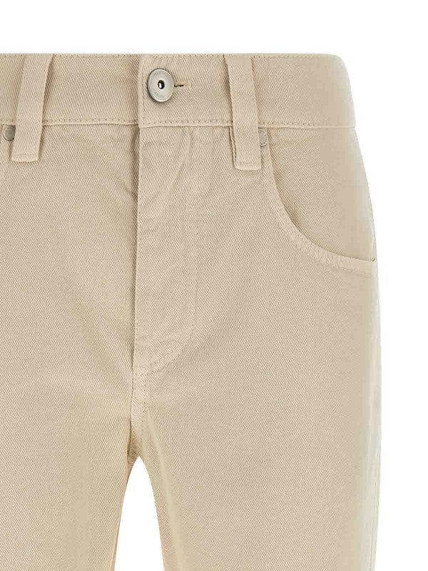 The Best Shops BRUNELLO CUCINELLI: Straight Leg Jeans - Straight Leg Jeans - Weiß