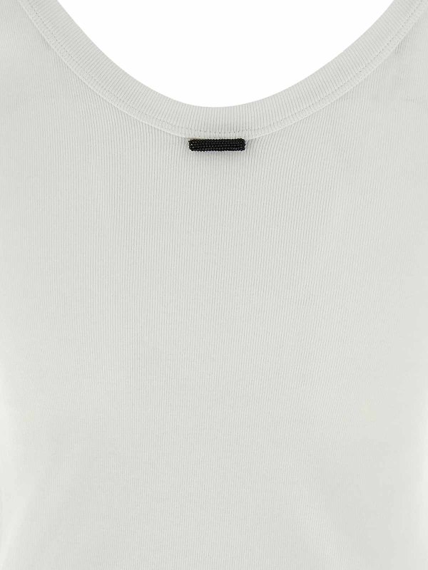 T-Shirt - Weiß shop online: BRUNELLO CUCINELLI