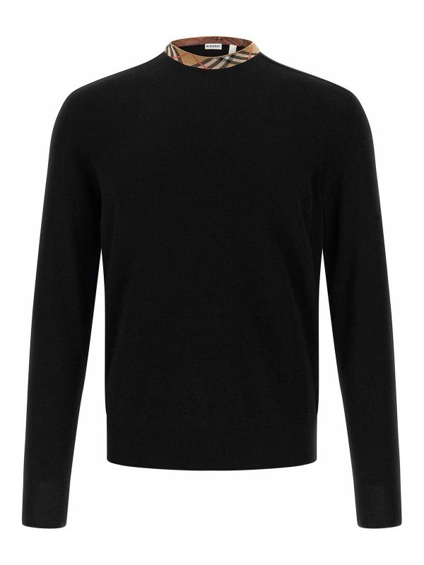 BURBERRY: crew necks - Check Sweater