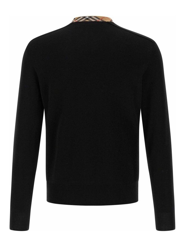 BURBERRY: crew necks online - Check Sweater
