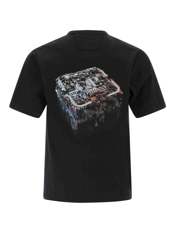 C.P. COMPANY: t-shirt online - T-shirt di stampa a doppia faccia