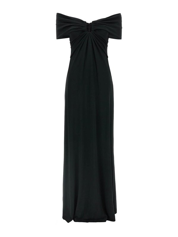 Carolina Herrera Off-Shoulder Gown Dress - Black|P2515N700JRS001