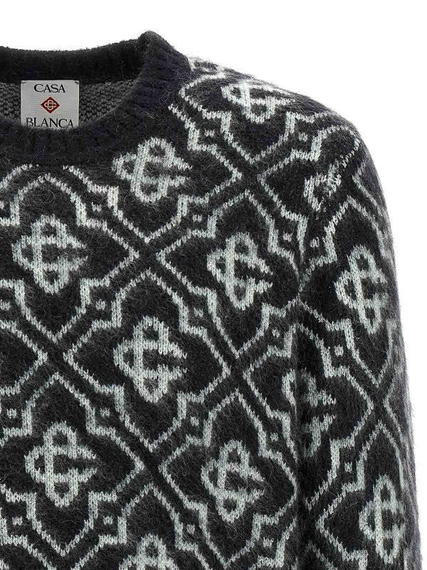 The Best Shops CASABLANCA: Strickpullover mit Rundhalsausschnitt - Rundhalspullover - Bunt