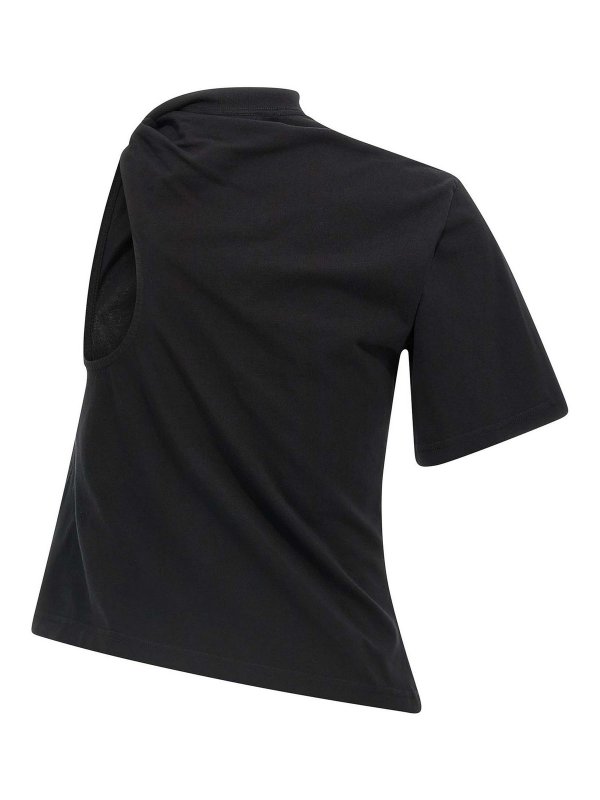 Courreges: t-shirts online - Twist Asymmetrical T-Shirt