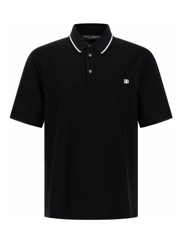 DOLCE & GABBANA: Polos - Polo - Negro