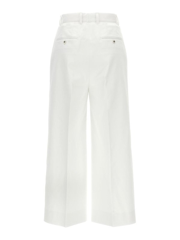 DOLCE & GABBANA: casual trousers online - High Waist Cotton Pants