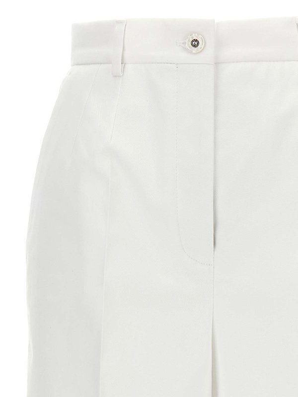 The Best Shops DOLCE & GABBANA: casual trousers - High Waist Cotton Pants