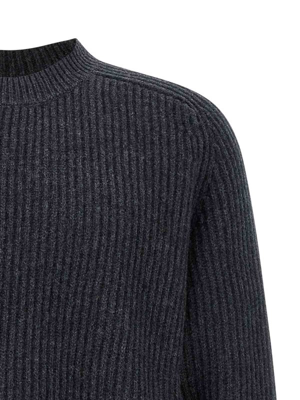 The Best Shops DSQUARED2: Strickpullover mit Rundhalsausschnitt - Rundhalspullover - Grau