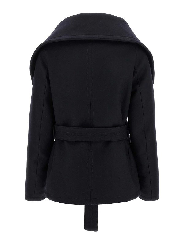DSQUARED2: short coats online - Peacoat Robe Coat