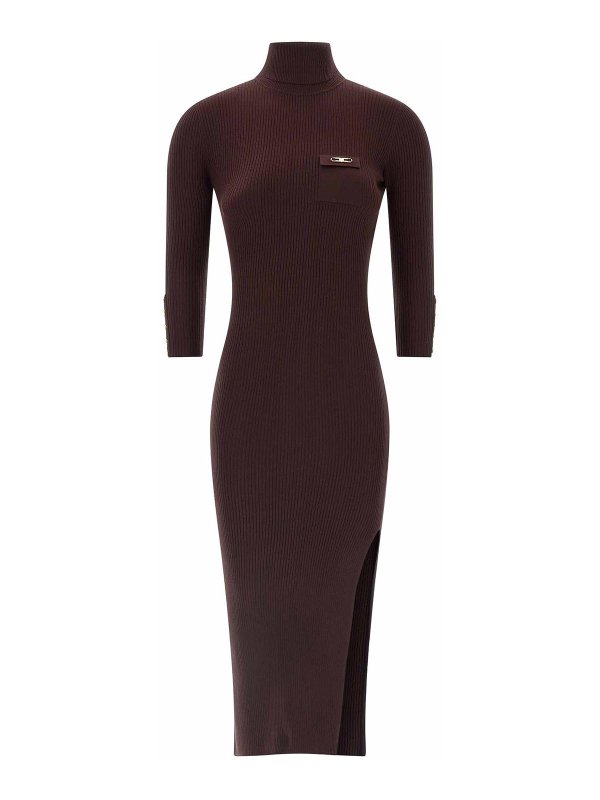 ELISABETTA FRANCHI: knee length dresses - Knitted Dress