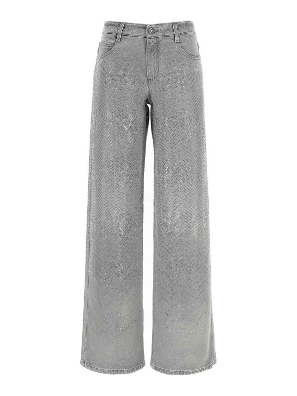 ERMANNO SCERVINO: Jeans évasés - Jean Bootcut - Gris