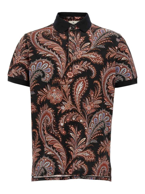 ETRO: polo shirts - Polo Paisley Flowers