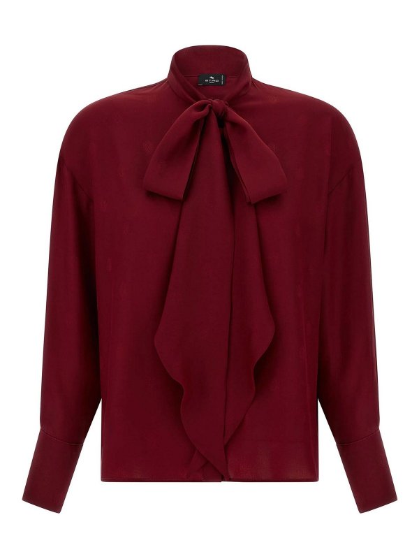 ETRO: bluse - Camicetta di seta jacquard