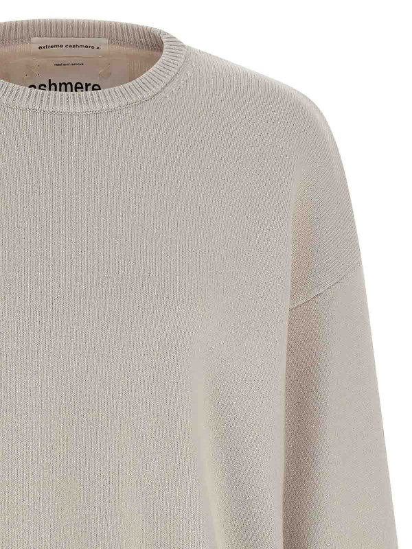 The Best Shops EXTREME CASHMERE: Strickpullover mit Rundhalsausschnitt - Rundhalspullover - Weiß