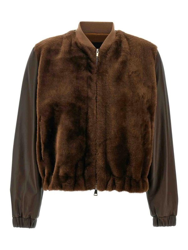 FABIANA FILIPPI: bombers - Fur Waistcoat Bomber Jacket