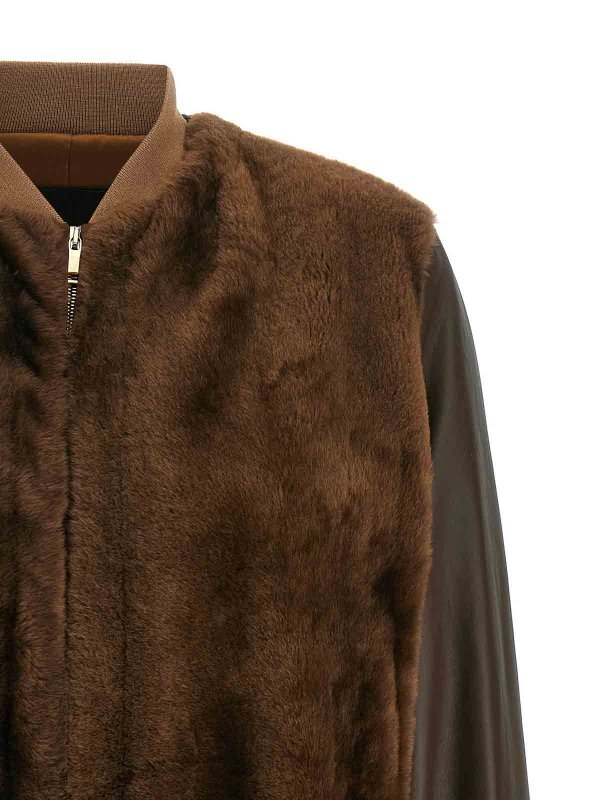 The Best Shops FABIANA FILIPPI: bombers - Fur Waistcoat Bomber Jacket