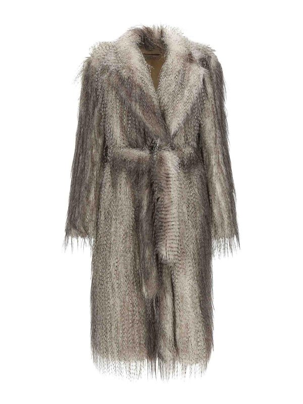 GIUSEPPE DI MORABITO: Fourrure - Manteau En Fourrure - Gris