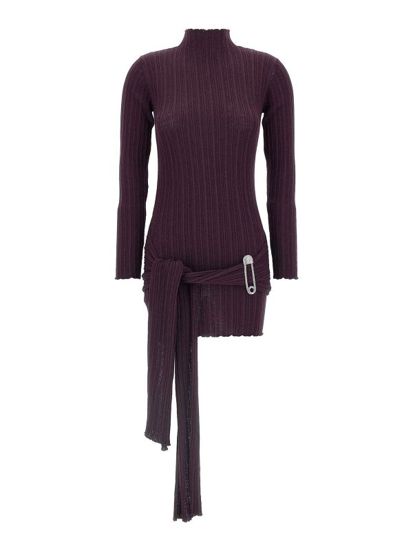 GIUSEPPE DI MORABITO: knee length dresses - Jewel Brooch Dress