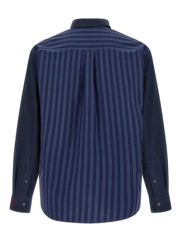 J.W. ANDERSON: shirts online - Patchword Striped Shirt